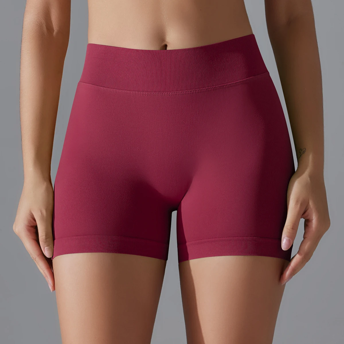 Pantalones cortos de Yoga para mujer, Shorts de cintura alta para entrenamiento, Fitness, levantamiento de glúteos, ropa deportiva para gimnasio,