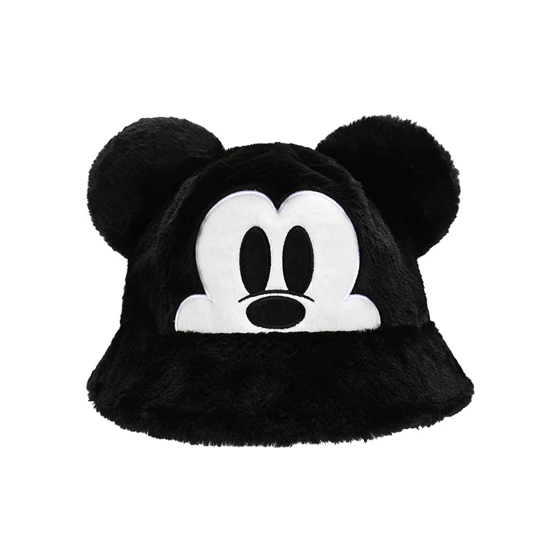 

Плюшевая шапка-кепка с ушками Микки Диснея, теплая зимняя шапка, милый головной убор, подарок для детей, кавайный стиль