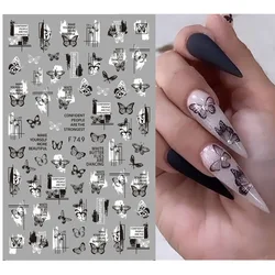 Nagelzubehör 3D aufkleber Design Kunst Schrift Nagel Kunst Liefert Blume Blatt Nail art Zubehör Nail art Charme Nagel Dekoration Nagel Liefert