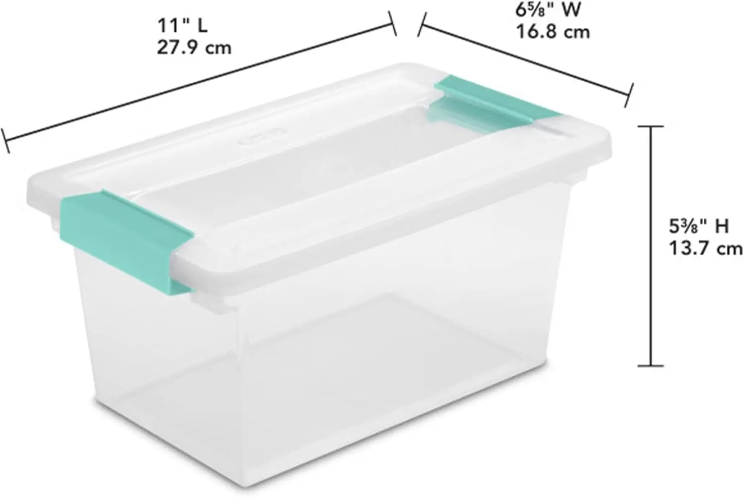 8-Pack Clear Plastic Storage Boxes with Latching Lids, Stackable for Home, Office, and Classroom Organization