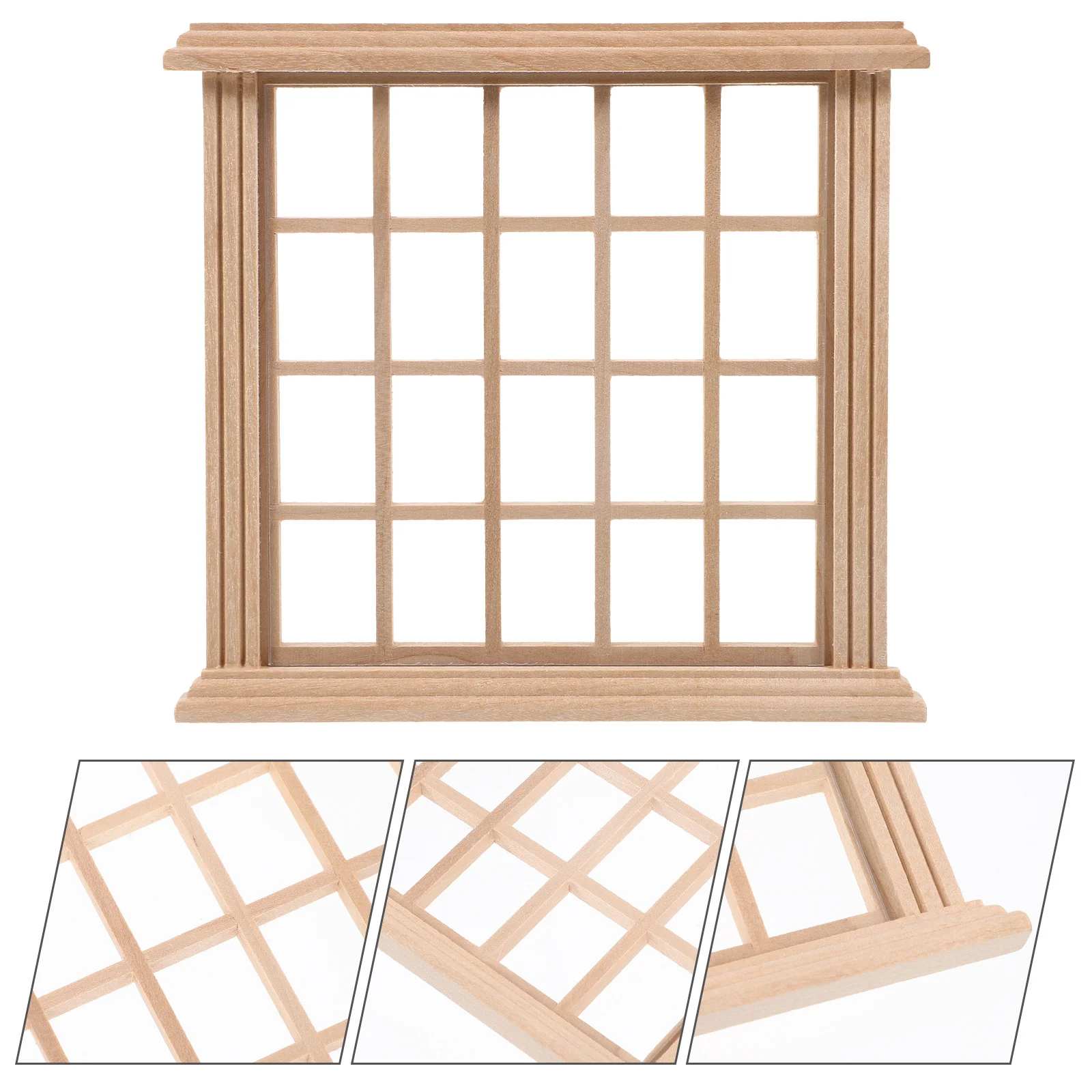 Window House Wooden Windows Child Dollhouse Frame Model Supplies 1410X1300X160CM Mini Ornament