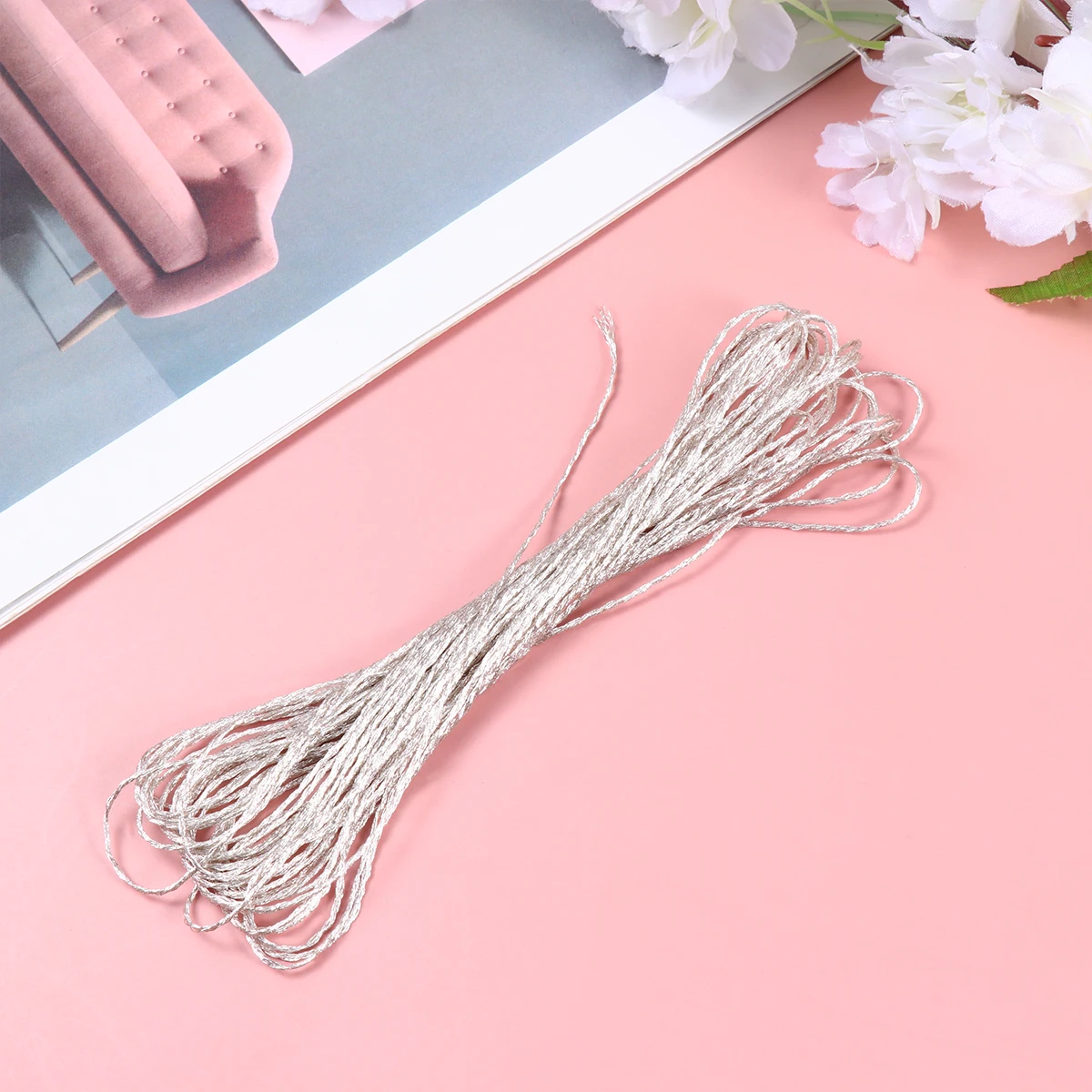 

12Pcs Metallic Embroidery Thread Glittery Polyester Spools for Manual Sewing Machine DIY Crafts Practical Household Use