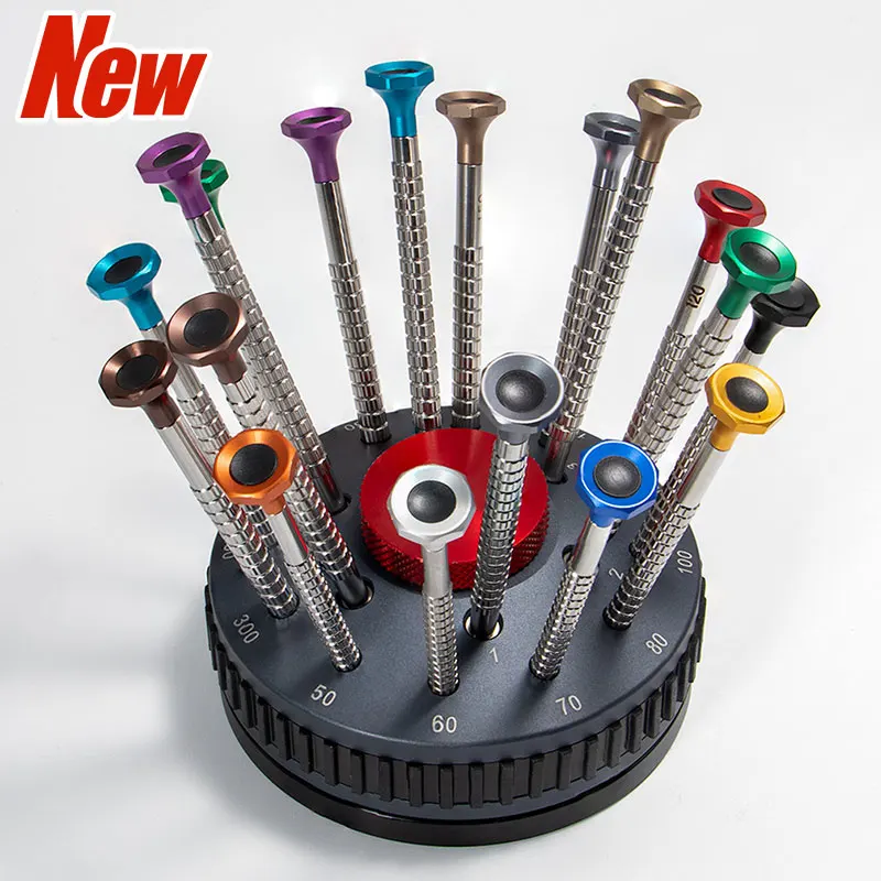 

Watch Repair Tool Set Tough Metal Screwdriver and Pointer Installer with Holder Set High-quality Watchmaker Repair Tool Parts