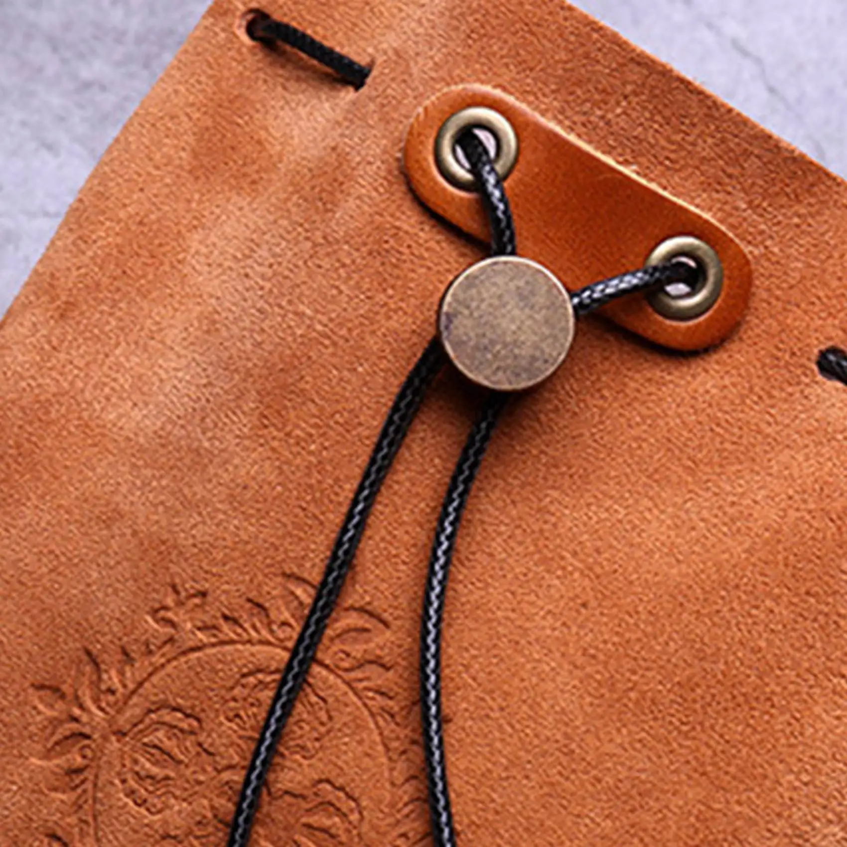 

【FITTING!】2X Outdoor Leather Cheap Coin Purse Coin Bag Drawstring Pouch Calabash Jewelry Packing Bags