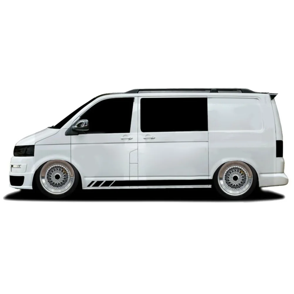 2Pcs High Quality Black Side Stripes Stickers Decals For Transporter T4 T5 Campervan RV Removable,and Last Longer