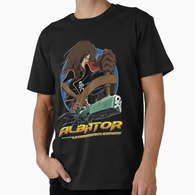Albator Star Blazers Space Battleship Yamato T‑Shirt Vintage 70s Sci‑Fi Anime Graphic Tee Unisex Short Sleeve Fan Gift Tops
