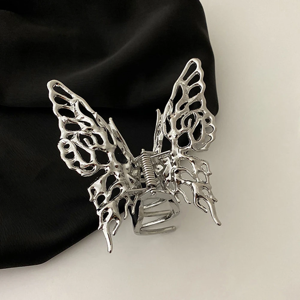

2pcs Metal Butterfly Claw Clips for Women Girls Thick Short Elegant Hair Accessories Party Banquet Daily Use Back Claw Clips