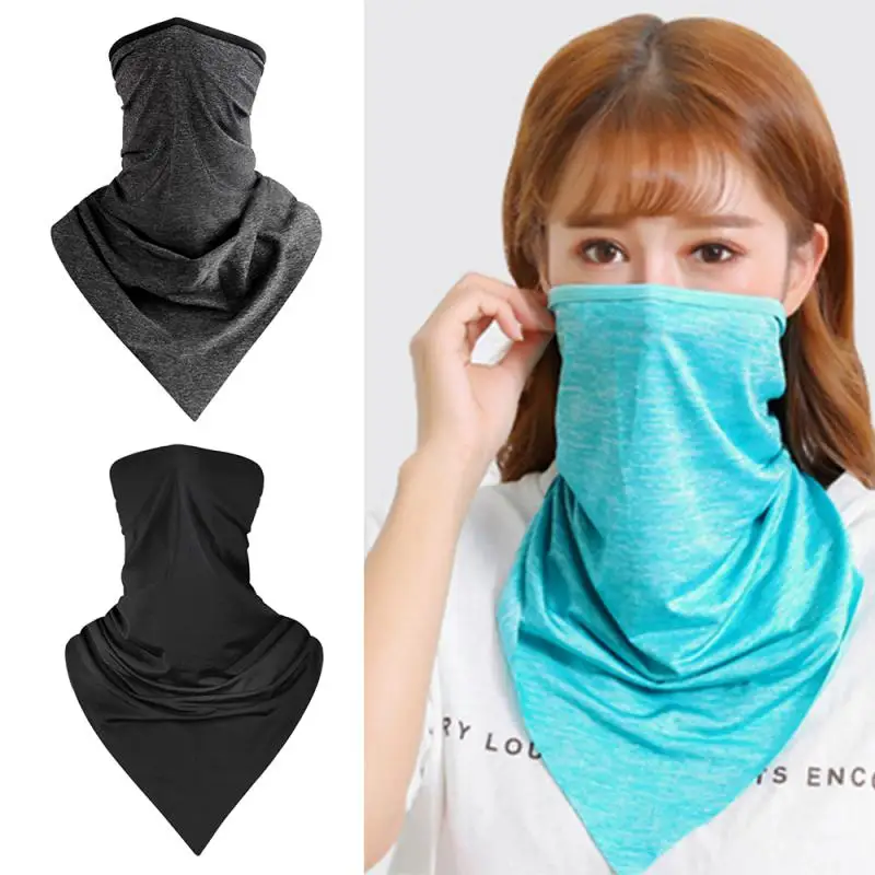 Outdoor Cycling Breathable Ice Silk Neck Cover Face Bandana Windproof Dust Neck Cool Scarf Wrap Sports Neckwear Headband