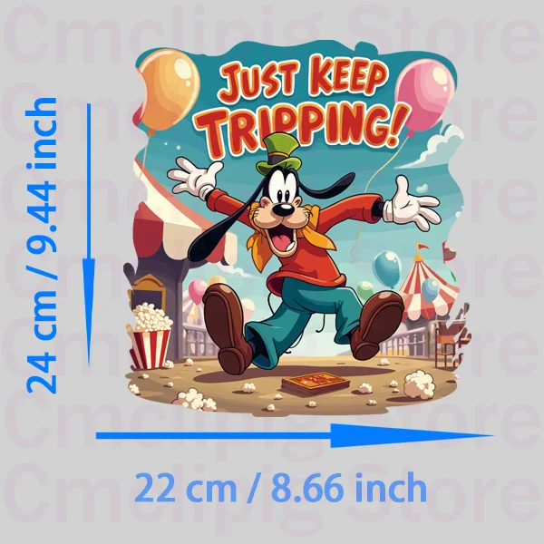 Funny Cartoon Characters Goofy Goof thermoadhesive patches Flex fusible transfer Ironing applications heat transfer vinyl