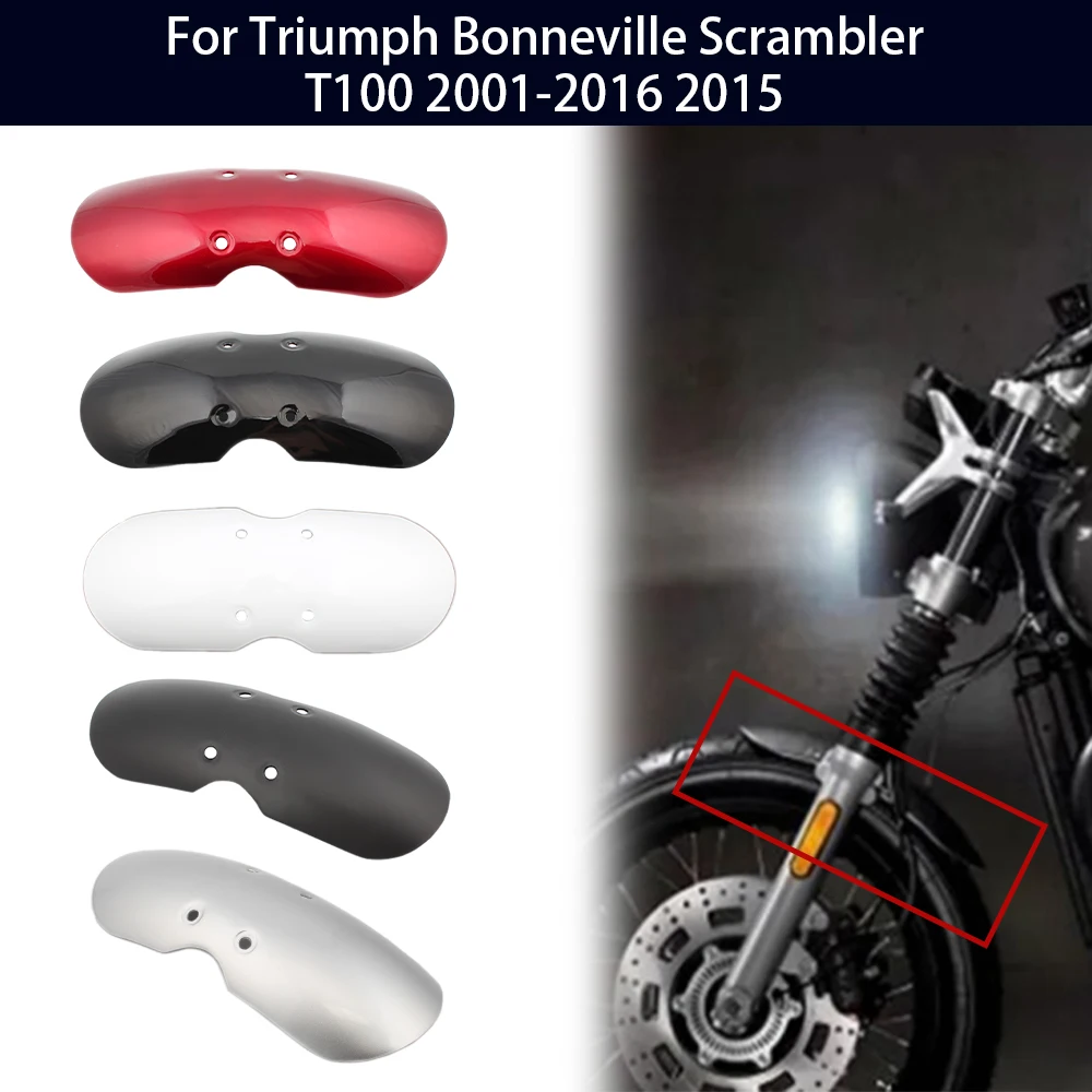 

Motorcycle Short Front Fender Mask Splash Mudguard Fairing Chopper Fit For Triumph Bonneville Scrambler T100 2001-2016 2015