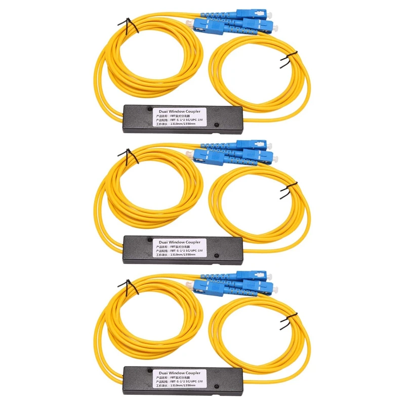 3X ftth Szkandium UPC/Új 1X2 plc singlemode Izomrost Optikai splitter fbt Optikai Kapcsolás