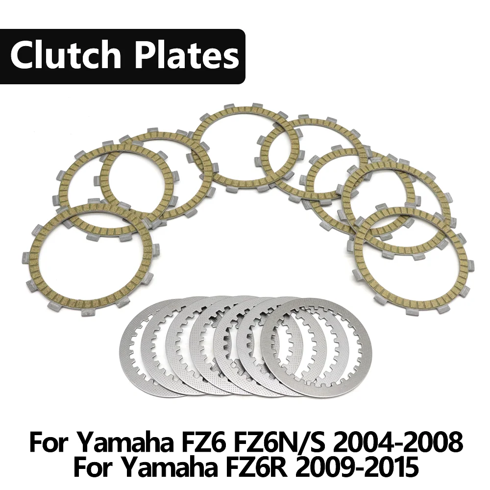 

Комплект фрикционных стальных дисков сцепления мотоцикла для Yamaha FZ6 FZ6N FZ6S FZ6R FZ6 N S R 2004 2005 2006 2007 08-15