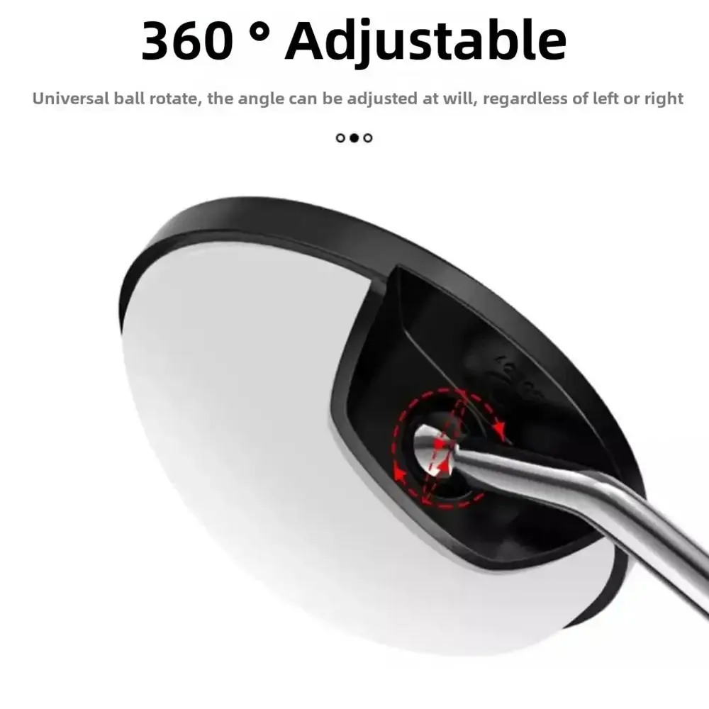 1Pair Universal Electric Bicycle Rearview Mirror Retrofit Convex 360 Degree Rotating Reflective Mirro 8mm Thread Colorful