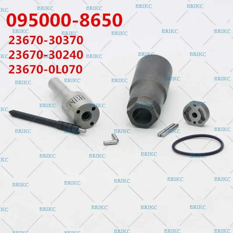 ERIKC 095000-8650 Fuel Injector 23670-30370 23670-30240 Repair Kits 23670-0L070 Nozzle DLLA155P1062 for Toyota Hiace 2KD-FTV