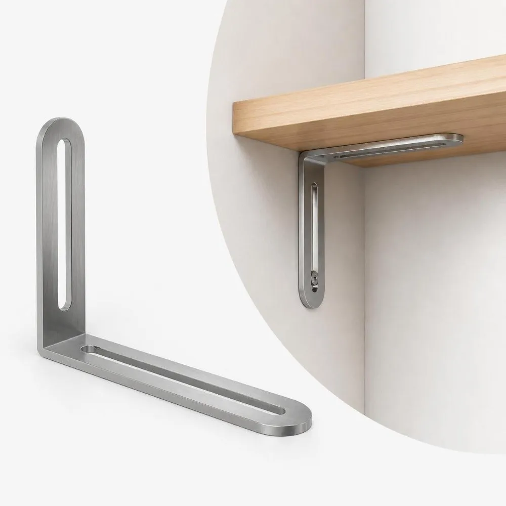 L-shaped Stainless Steel Angle Code Adjustable Load Bearing Right Angle Bracket Connector Furniture Fixer Shelf