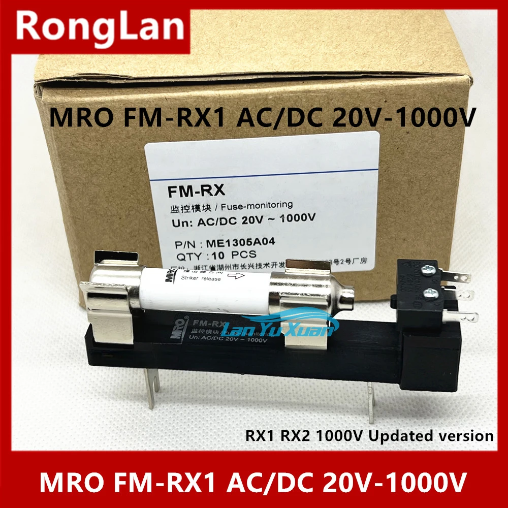 MRO RX1 RX2 1000V replace Fuse Alarm Impactor RX1-1000 Insurance Building Needle FM-RX1 AC/DC 20V-1000V FUSE+BASE -20SET/LOT