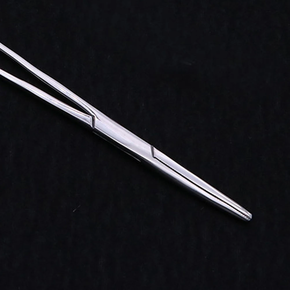 

Stainless Steel Hemostatic Forceps Straight 18cm Durable Rust-Proof Clamping Small Objects Cupping Alcohol Cotton Fishing Tool
