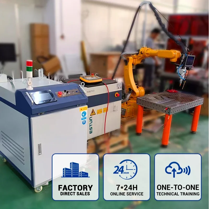 高精度3D自動レーザー溶接ロボット、ステンレス鋼・アルミニウム対応、中国ブランドロボットアーム、1.5KWレーザー溶接