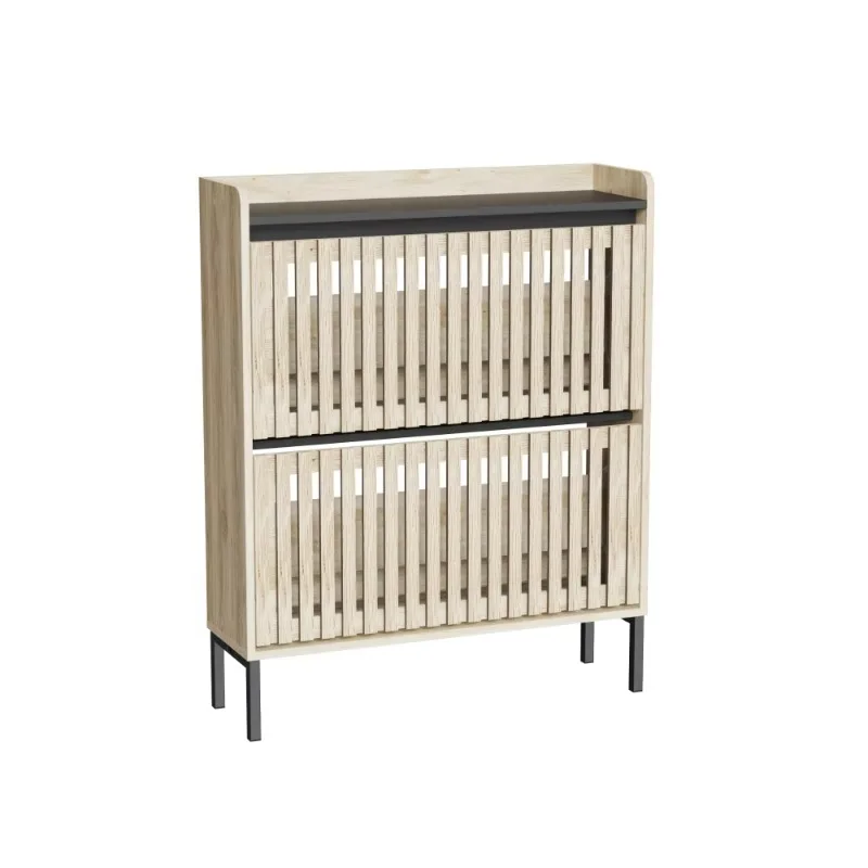 

With slot 2 flip shoe cabinet, modern simple multi-layer shoe rack