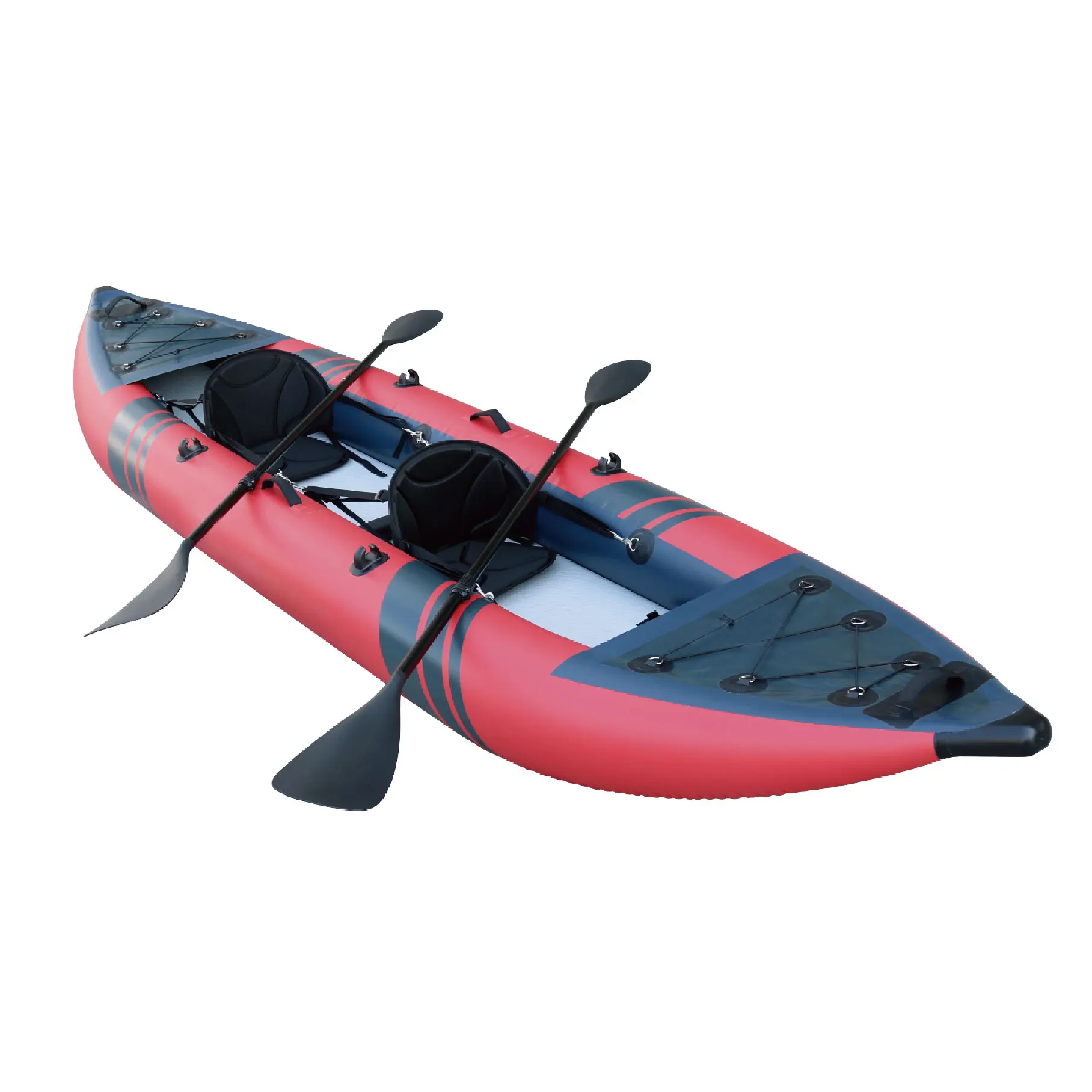 Wholesale PVC Tandem Kayak Inflatable Outdoor Fishing Canoe Inflatable Rowing Boat for sale