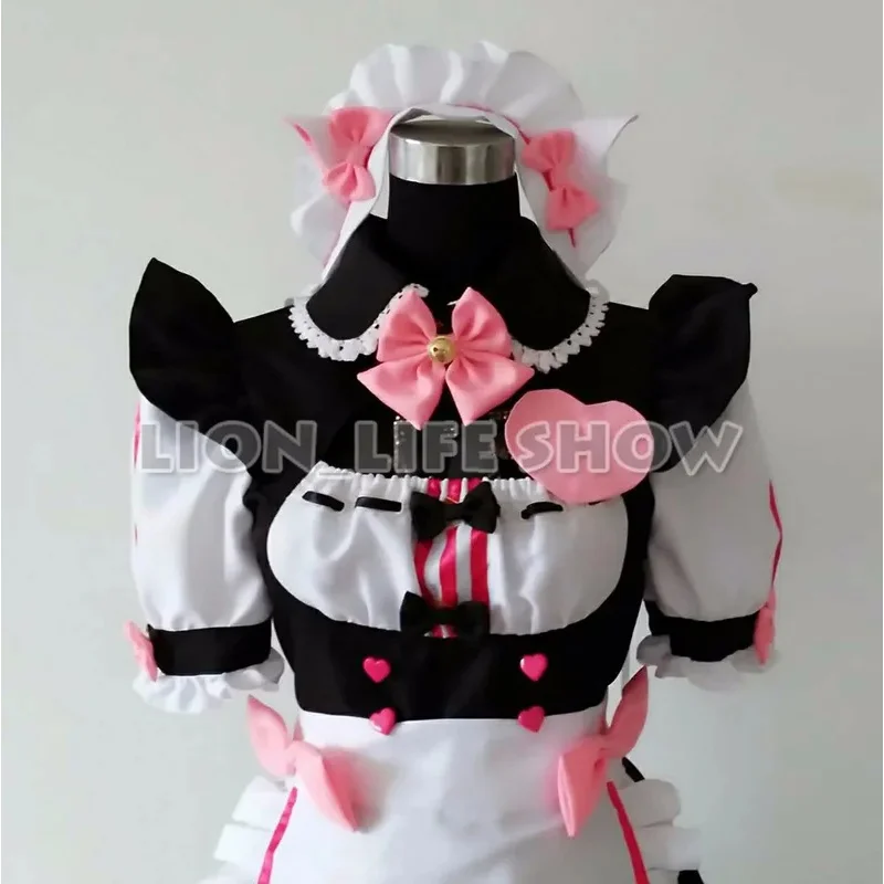 

25COSBiamoxer Womens NEKOPARA Chocola Vanilla Maid Cosplay Costume Sexy Cute Dress Full Set