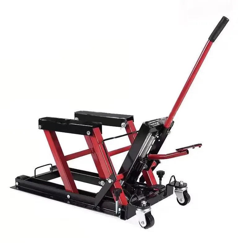 

Hydraulic Motorcycle Scissor Jack 680KG Load Capacity Adjustable Portable Hoist Stand With Non Slip Rubber Tool