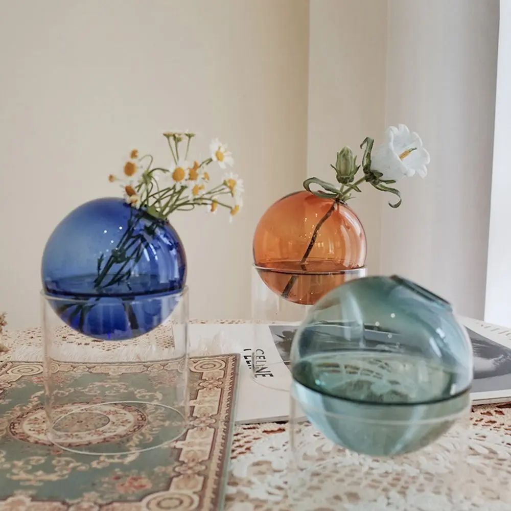 

Modern Creative Flower Decoration Flower Pot Living Room Glass Bottle Glass Vase Home Decoration Table Decor Flower Vase
