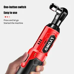 LYUWO 90 Degree Right Angle Rechargeable, Ratchet Kit, Angle Drill, Screwdriver To Remove Nuts, Car Repair Tool,Stage Truss Tool