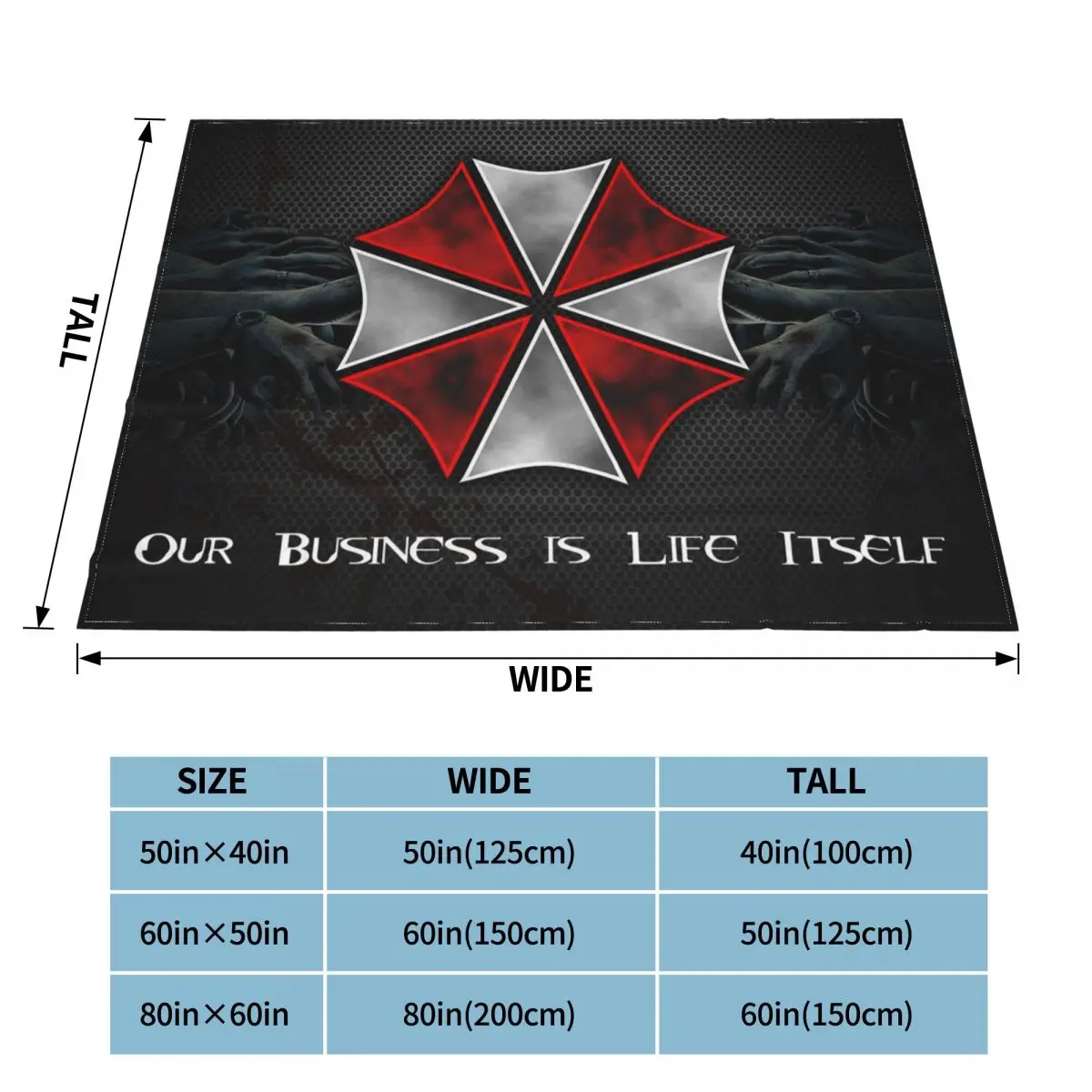 Umbrella Corps Corporation Blankets Fleece Winter Horror Military Tactical Police Warm Throw Blankets for Bed Office Bedspread