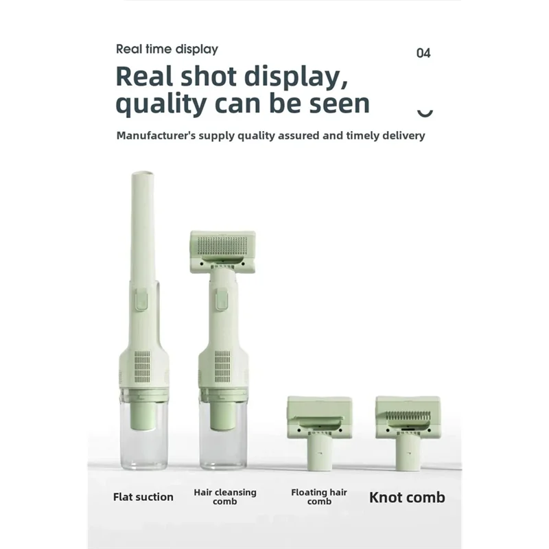 SOFT-Pet Multifunctional Beauty Cleaning Hair Trimmer Low Audio Cat Dog Electric Suction Floating Hair Shaving Artifact