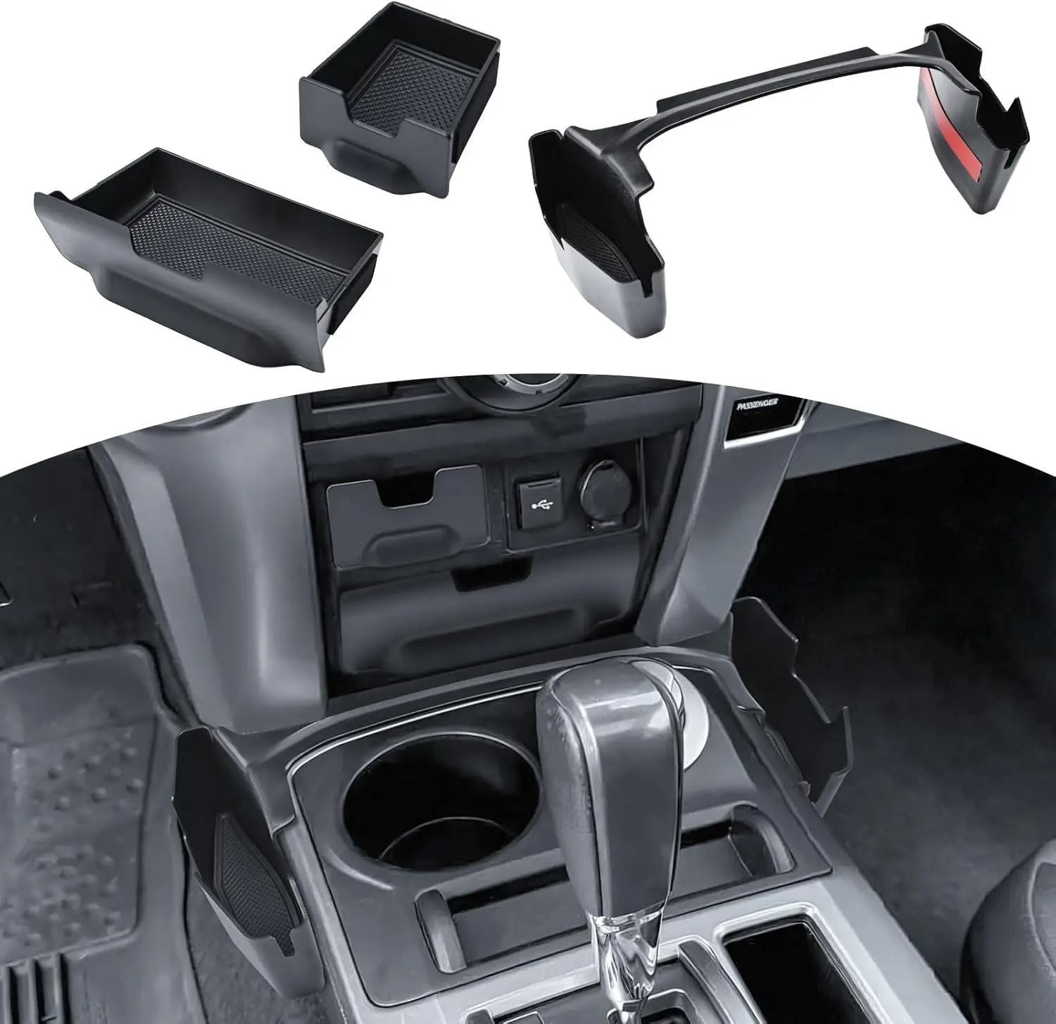 

Ящик для хранения ящика центральной консоли, подвесной органайзер для хранения передач, лоток для аксессуаров Toyota 4Runner 2014-2022 2023 2024