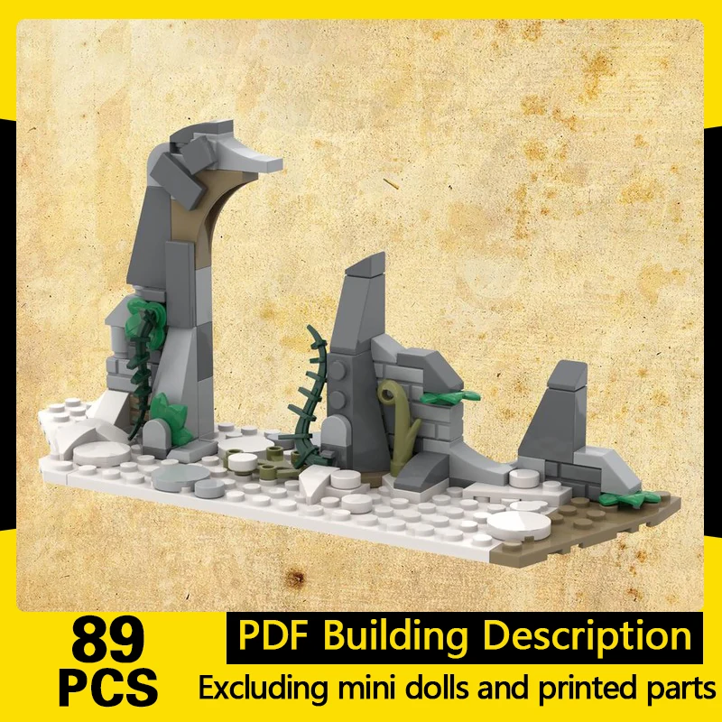 Medieval Castle Model MOC Building Bricks Castle Gate Ruins Modular Technology Gifts Holiday Assemble Children Toys Suit