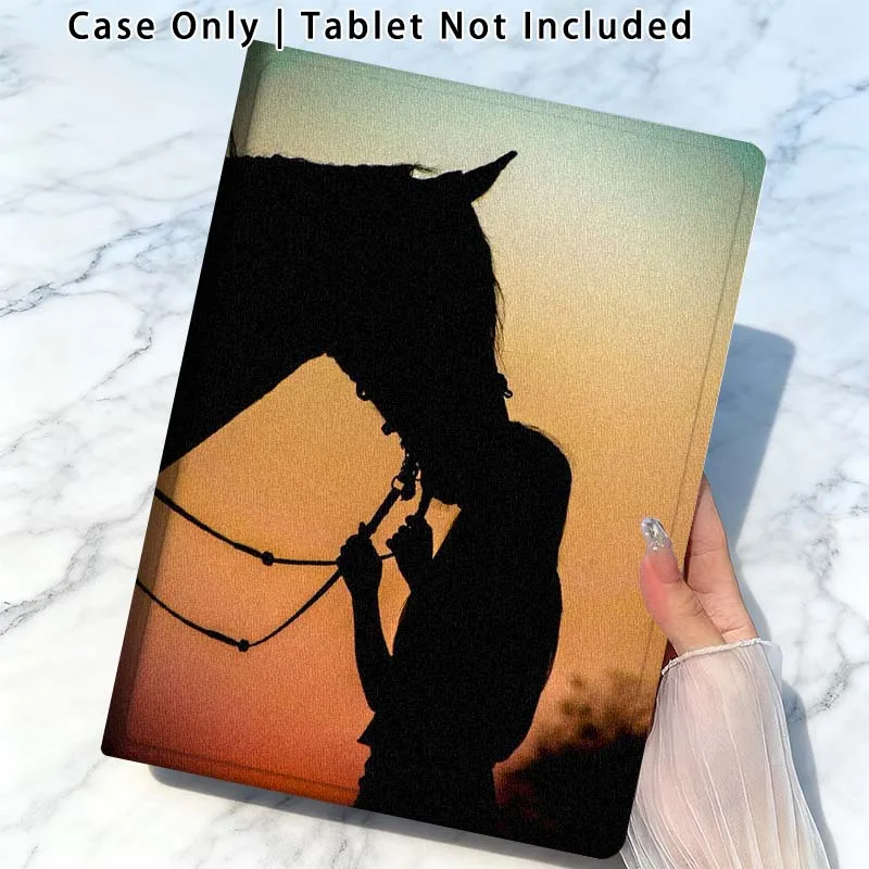 Silhouette Horse For Xiaomi Poco Redmi Pad 2 4 5 6 6S 7 7S SE Pro Ultra Max 14 11 8.8 11.2 12.5 Inch Tablet Case