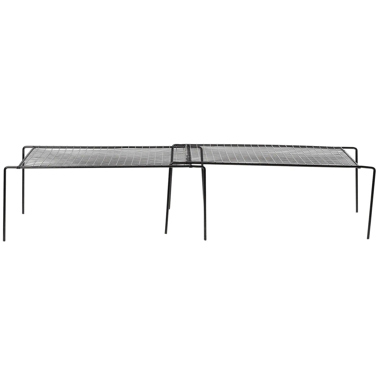 

1 шт. расширяемая полка для кухонного шкафа, прочная железная подставка-органайзер для столешницы, штабелируемая подставка для специй