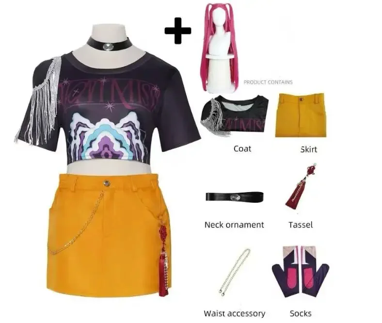 أزياء الهالوين KPOP ميرا زوي رومي التأثيرية شعر مستعار للنساء بدلة الهالوين كرنفال حفلة كوميك كون لعب الأدوار الزي #5