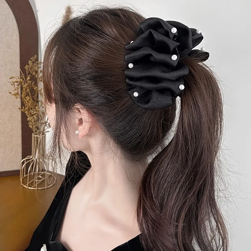 1pc Elegante Blase Haar Clip Nachahmung Perle frauen Pferdeschwanz Haar Shark Clip Mode Vielseitig Haar Zubehör Urlaub Geschenke – Detail 3