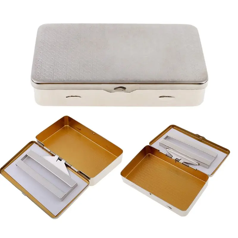 Thin American Eagle Metal Cigarette Case Boxes Automatic Cigarette Tobacco Case