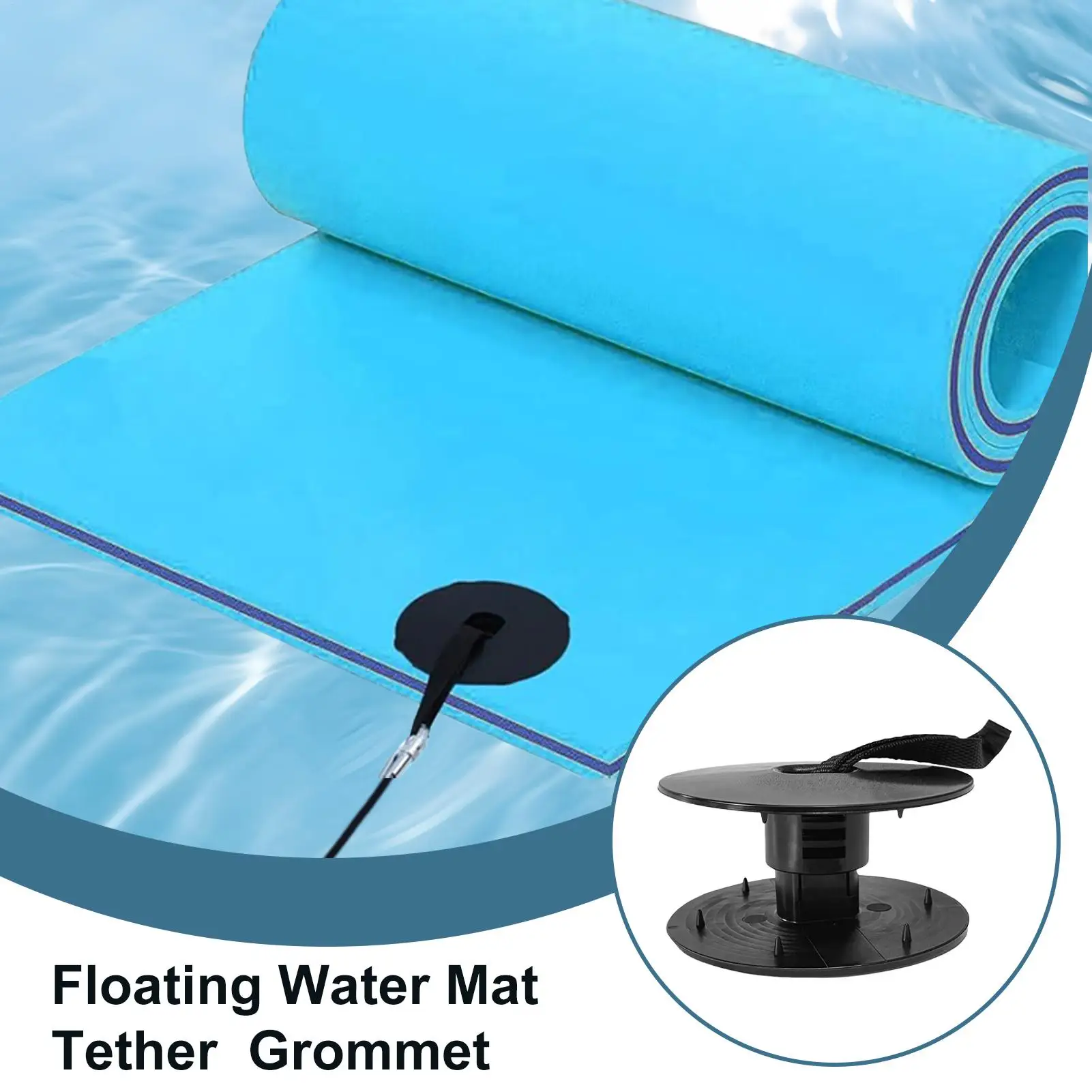 Floating Mat Tether Foam Floating Pad Tether Sturdy Safety Portable Cord For Boating Lake Water Swimming Beach Kayaking Pool
