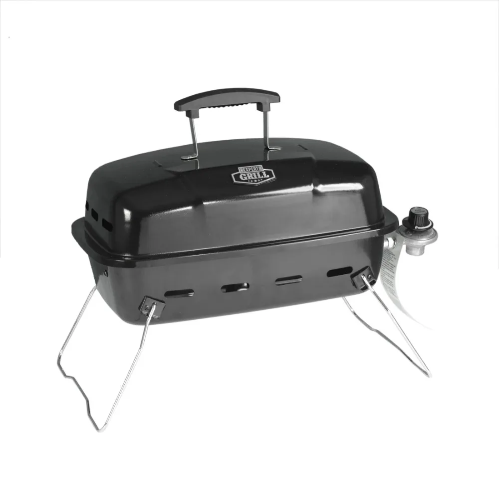 17.5  10 000 BTU Portable Propane Gas Grill  Black