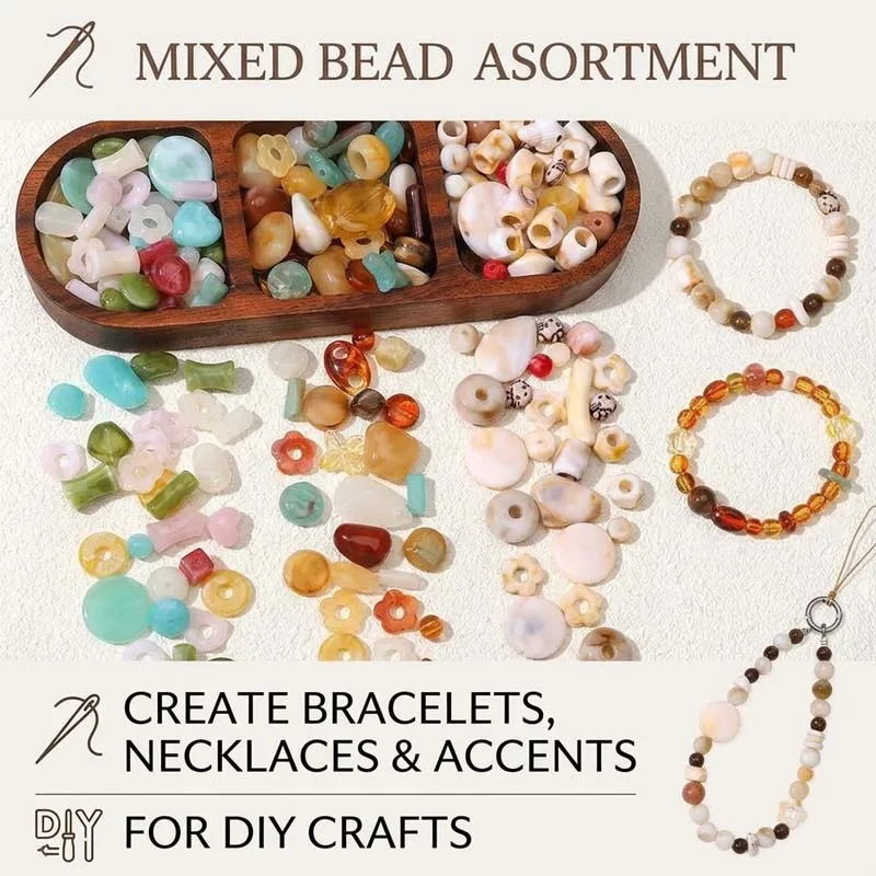 50g/lot Irregular Acrylic Beads Colorful Mixed for Jewelry Making DIY Crafts Necklace Bracelets Accessories Clothing Accessories