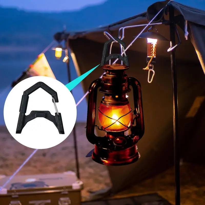 Light Carabiner Clip Lamp Hanger Tent Light Hook Lighting Hooks Lighting Attachments Outdoor Multifunctional Equipment for Light