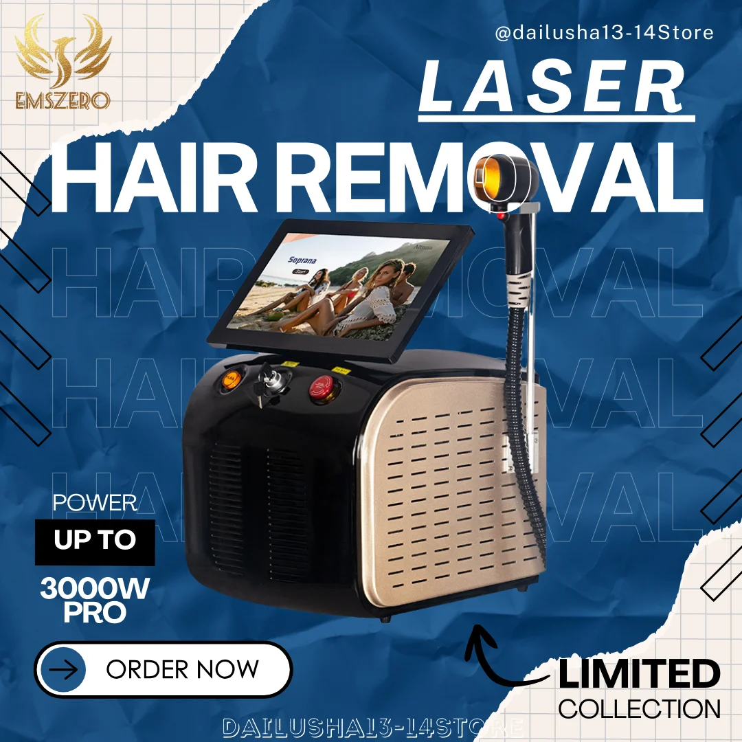 

2025 Latest Diode Nd YAG Laser Hair Removal Device 3000w PRO Ice Titanium Painless Permanent Hair Removal Device 755 808 1064NM