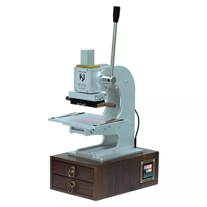 

Leather bronzing machine Infrared ironing positioning Small manual LOGO hot press wallet Leather goods marking machine