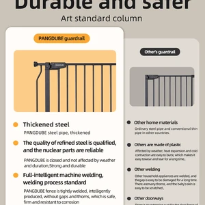 Sicherheitsgrenze für Kinder für Kinder, Drucktor, Babyschutz, Kindertreppe, 75 bis 147 cm 8 Hauptverkaufssicherheit Portao - №4