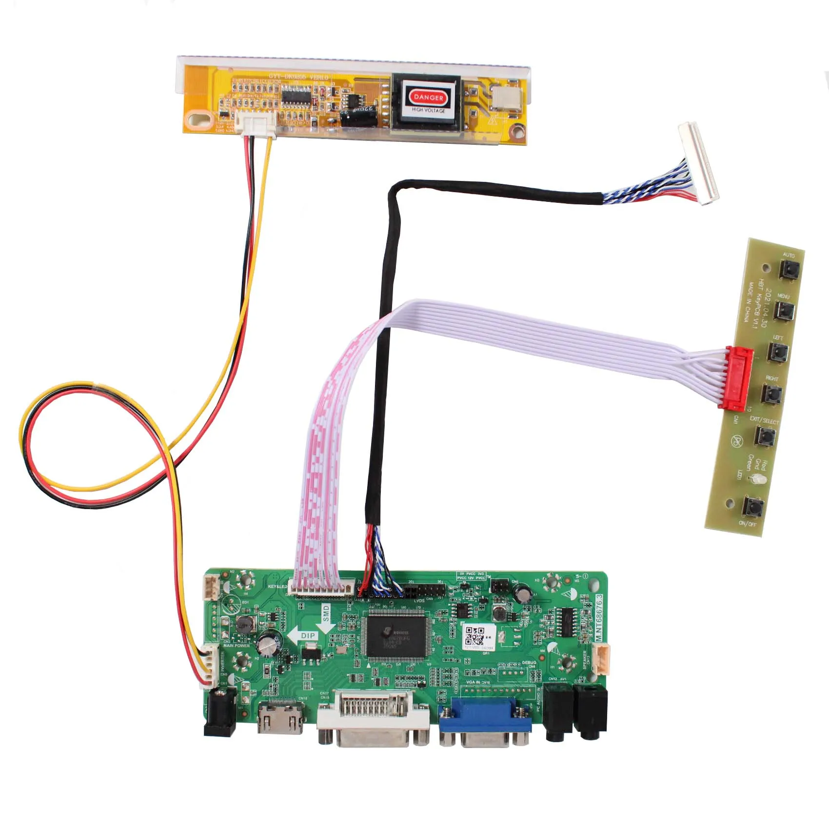 

16.4inch 1600*900 LQ164D1LD4A LCD Screen drive board with HD MI DVI VGA AUDIO input