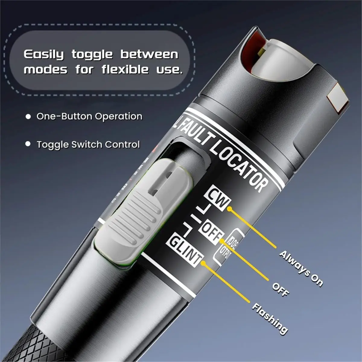 Light Weight 80MW Visual Fault Locator,80-100KM VFL Fiber Optic Tester Kit - Include Single Mode 9/125um FC Male to LC Female Ad