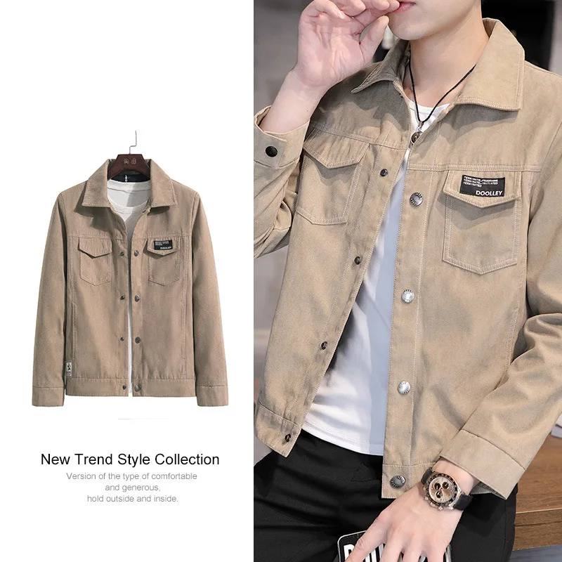 ملابس عمل أنيقة للرجال لربيع وخريف ملابس عمل جديدة عصرية غير رسمية بياقة مقلوبة ملابس رجالية #2