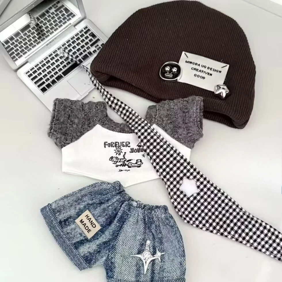 

20 см хлопковая кукольная одежда, набор с четырьмя точками, супер милый сменный набор для куклы, кукольная одежда без атрибутов