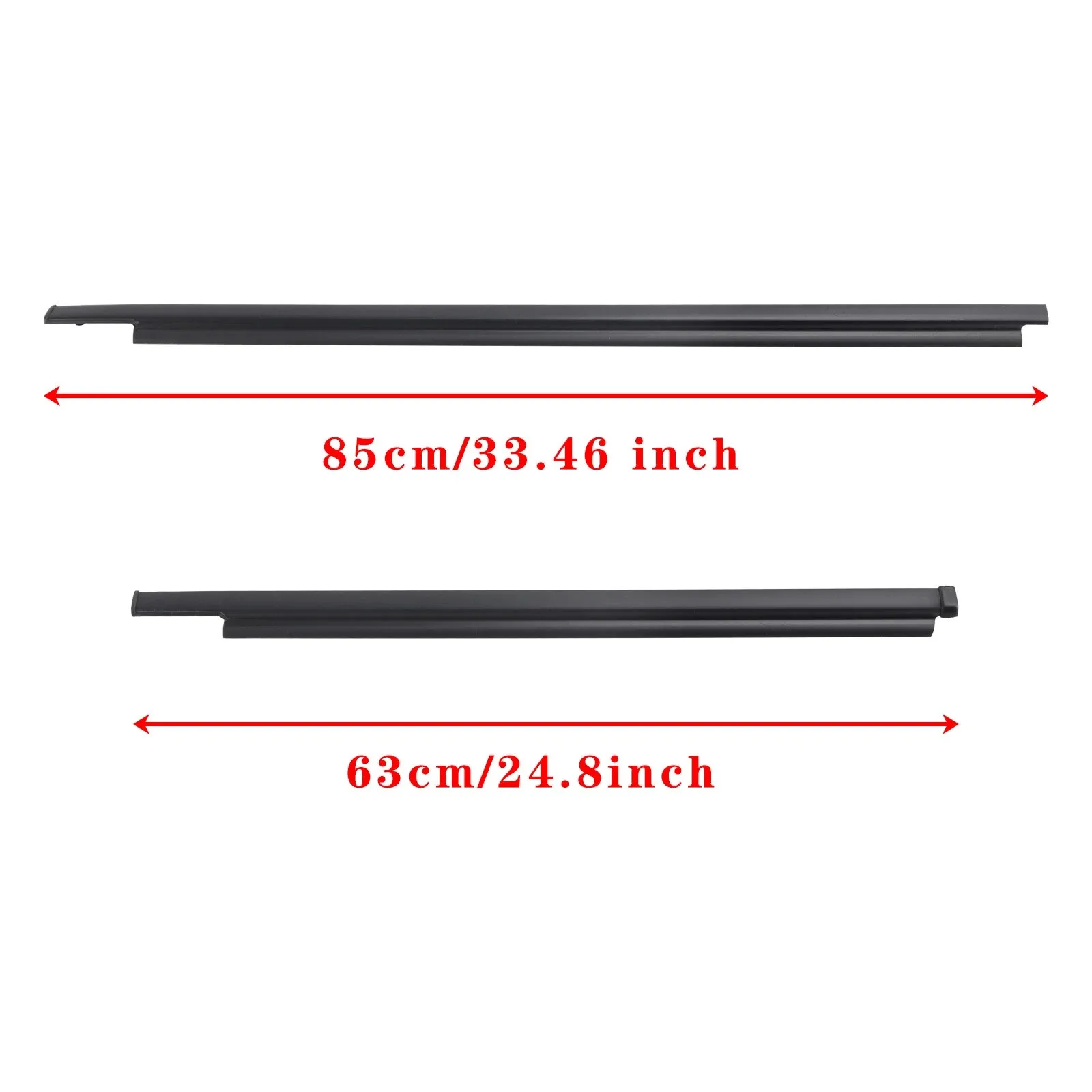 4PCS Outer Windows Rubber Weatherstrip Waterproof Pressure Sealing Belt Moulding Trim For Toyota 4runner 1996-2002