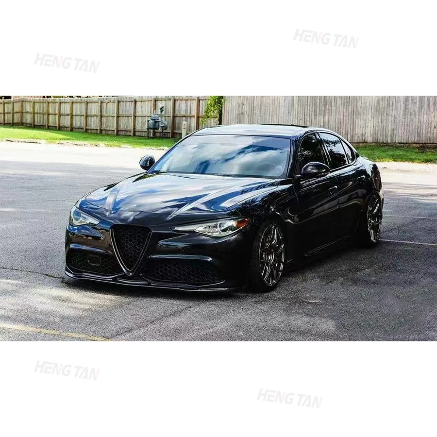 For Alfa Romeo Giulia Sport Carbon Fiber Car Front Bumper Splitter Front Lip Chin Spoiler Diffuser Parts Upgrade Body kit